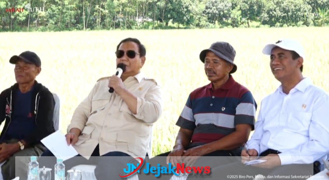 Presiden Prabowo Apresiasi Gerak Cepat Mentan Amran: Tiap Saya Cari, Beliau Selalu Ada di Sawah
