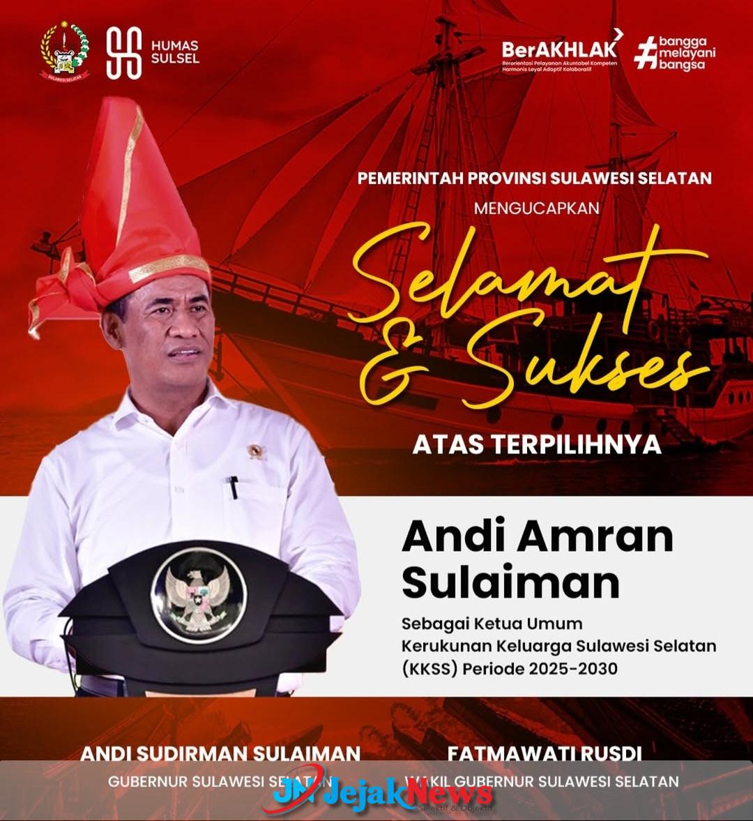 Mentan AAS Nahkodai KKSS Sebagai Ketua BPP KKSS Sulsel 2025-2030