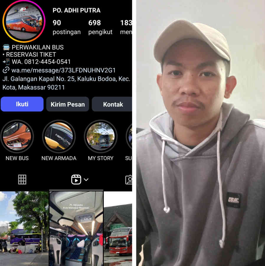 Penipuan Tiket Online Bus  Kembali Terjadi Kali ini Menimpa Lutfi  (23)  Tujuan Makassar-Morowalia
