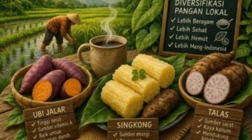 Menggeser Dominasi Beras ke Singkong, Ubi dan Talas