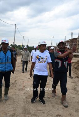 Bupati Sidrap Tinjau Pembangunan Sekolah Rakyat Terintegrasi 66 di Puncak Mario