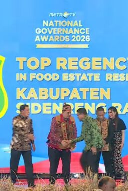 Sidrap Raih Penghargaan “Top Regency in Food Estate Resilience” dari Metro TV