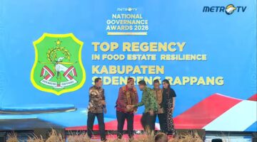 Sidrap Raih Penghargaan “Top Regency in Food Estate Resilience” dari Metro TV