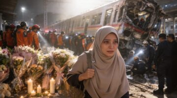 Gambar Ilustrasi Tragedi Kecelakaan Kereta Api