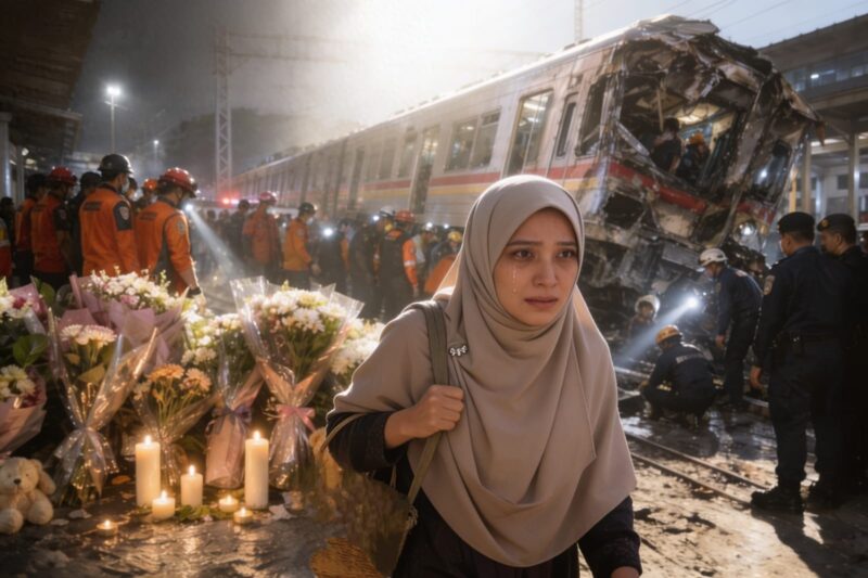 Gambar Ilustrasi Tragedi Kecelakaan Kereta Api