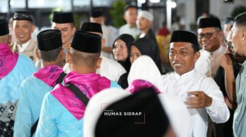 Bupati Syahar Lepas 387 Calon Jemaah Haji Kloter 40 Sidrap