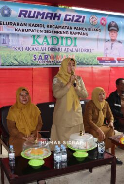 Percepat Penurunan Stunting, Wakil Bupati Sidrap Resmikan Rumah Gizi dan Posyandu di Kadidi