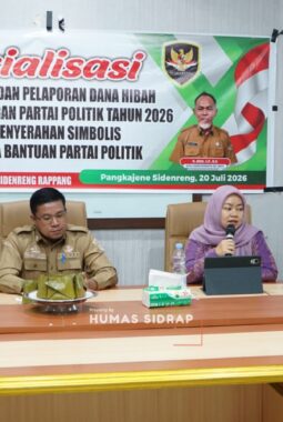 Tingkatkan Akuntabilitas Dana Parpol, Pemkab Sidrap Gelar Sosialisasi Penyusunan LPJ