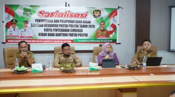Tingkatkan Akuntabilitas Dana Parpol, Pemkab Sidrap Gelar Sosialisasi Penyusunan LPJ