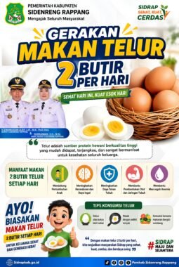 Gerakan Makan 2 Telur Sehari Digaungkan di Sidrap, Jaga Asupan Gizi dan Dukung Peternak