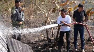Bupati Sidrap Turun Bersama Damkar Padamkan Kebakaran di Lawawoi, Imbau Warga Waspada