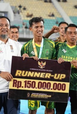 Sidrap Runner-up Piala Gubernur 2026, Bupati Syaharuddin Salut Perjuangan Pemain
