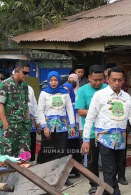 Bupati Sidrap dan Dandim 1420 Tinjau Lokasi Kebakaran TK As’adiyah Dua Pitue